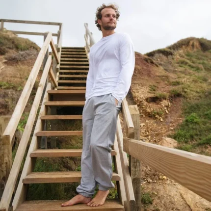 Men's Organic Cotton Athletic Grey Joggers