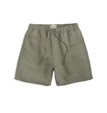 Men's Linen Olive Shorts