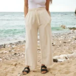 Women's Cotton Wide Leg Trousers